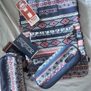 Jansport backpack and 2 pencil cases